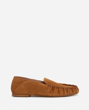 BON BON SUEDE LOAFEERS, bourbon