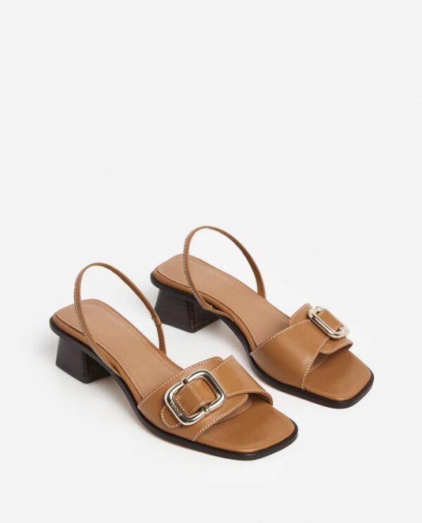 JOJO LEATHER SANDALS, camel - Image 2