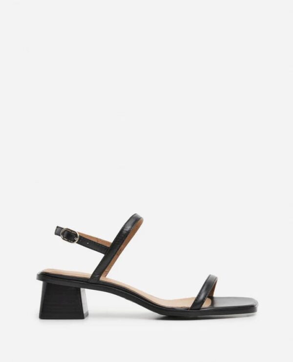 JUNO LEATHER SANDALS, black