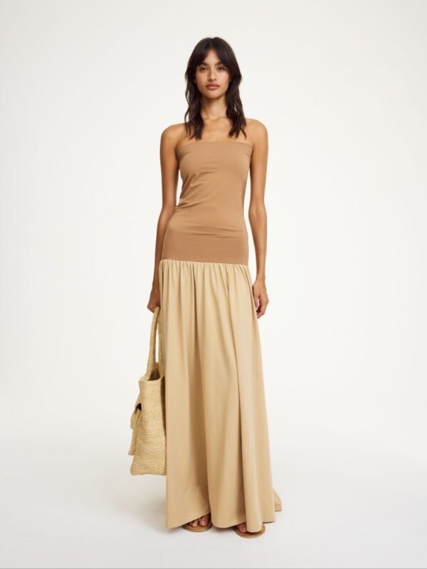 MARCIELLA MAXI DRESS, cornstalk