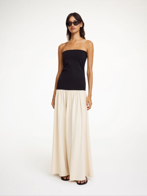 MARCIELLA MAXI DRESS, oyster gray