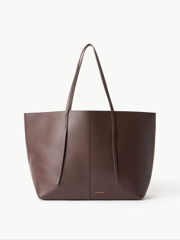 ABILLA LEATHER TOTE, coffe bean