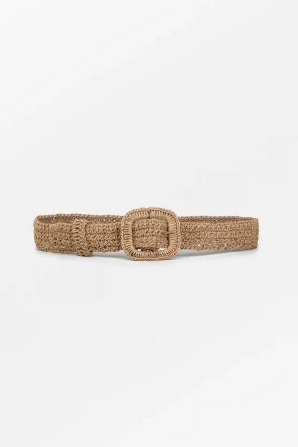 CARLA STRAW BELT, natural