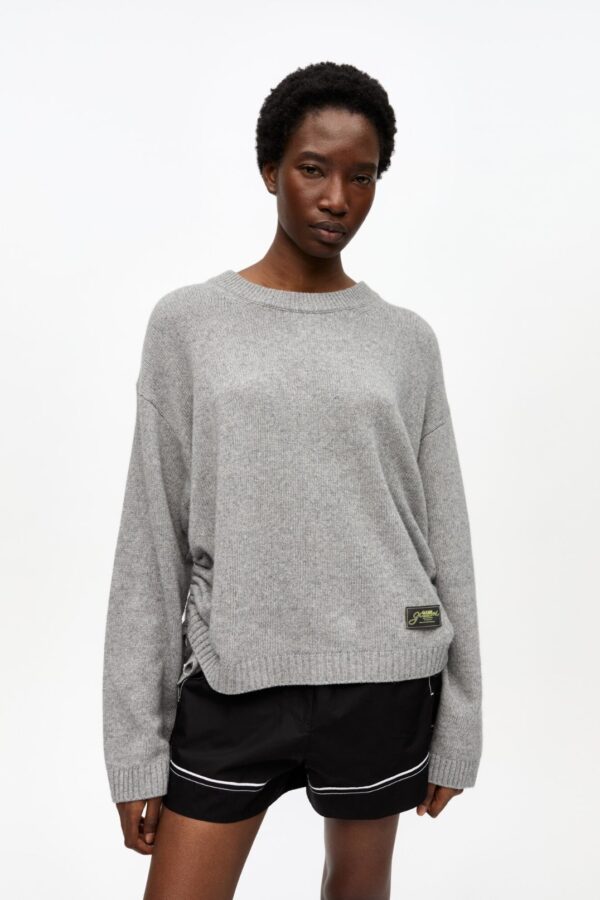 GREY FUTURE MIXED WOOL OVERSIZED JUMPER, paloma melange