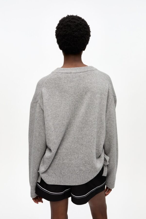 GREY FUTURE MIXED WOOL OVERSIZED JUMPER, paloma melange - Image 2