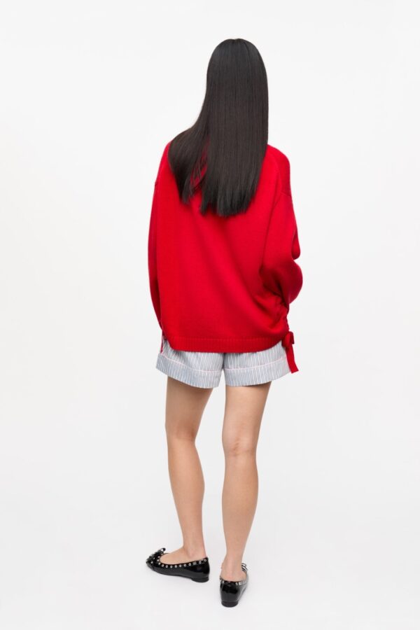 RED FUTURE WOOL MIX OVERSIZED JUMPER, racing red - Image 2