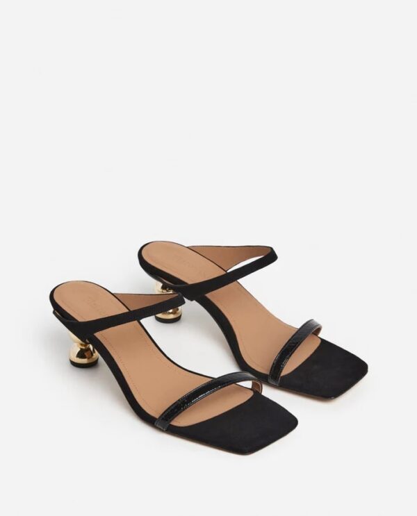 ALI LEATHER SANDALS, black - Image 2