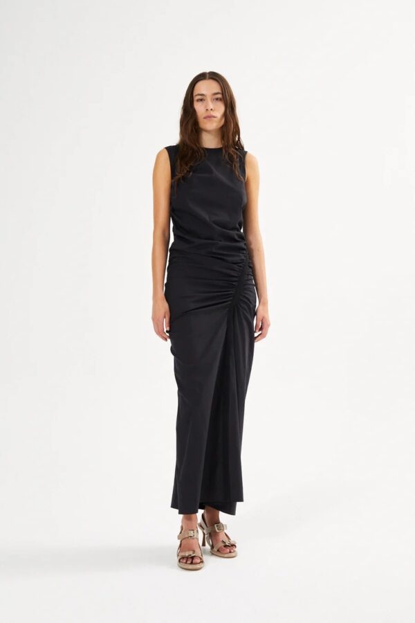 BIBBER DRESS, black