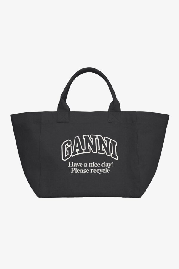 XXL CANVAS TOTE BAG, black