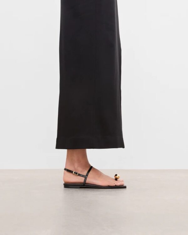 IDRIS LEATHER SANDALS, snake black - Image 3