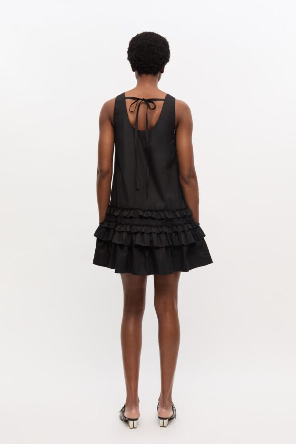 COTTON POPLIN MINI DRESS, black - Image 2