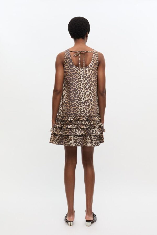 COTTON POPLIN MINI DRESS, leopard - Image 2