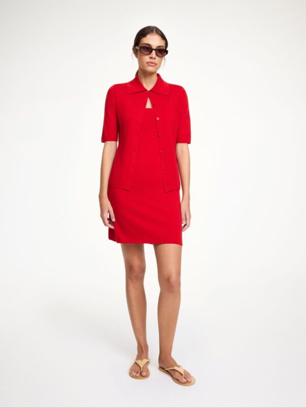 DOTTA BLOUSE, pompeian red