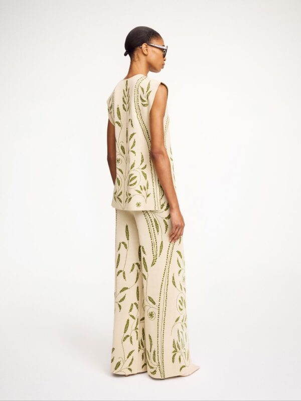 JORITH WIDE-LEG TROUSERS, garden jacquard - Image 2