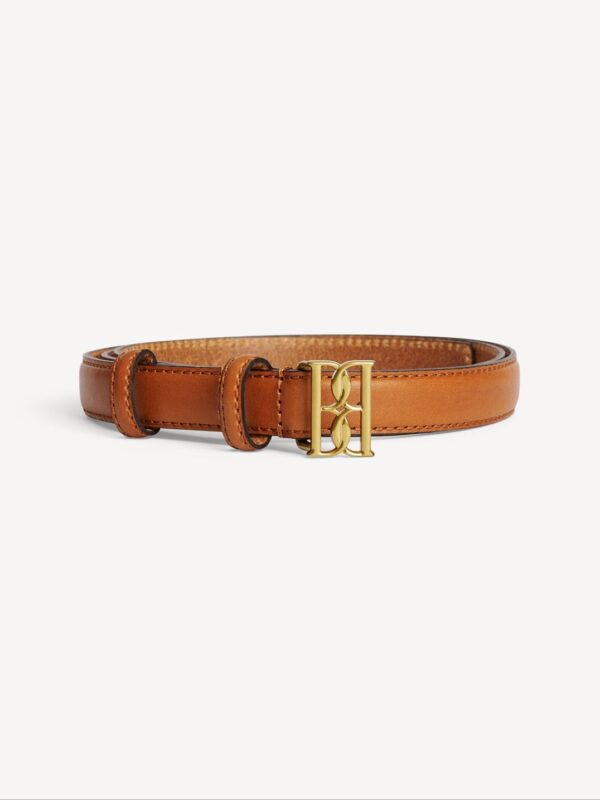 MARLOS LEATHER BELT, toasted coconut