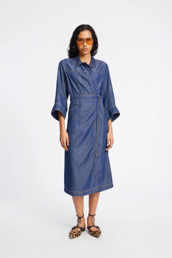 PRESCOTT DRESS, indigo