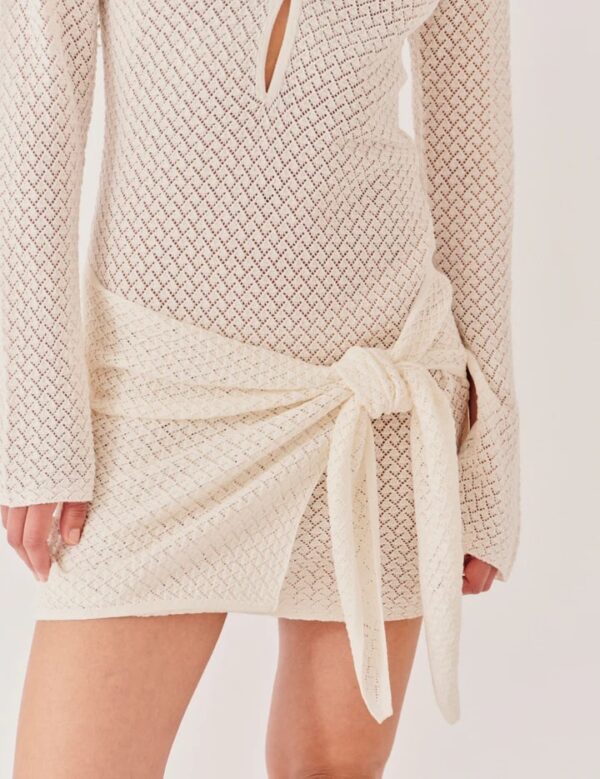 TANZANIA BEACH WRAP DRESS, cream - Image 3