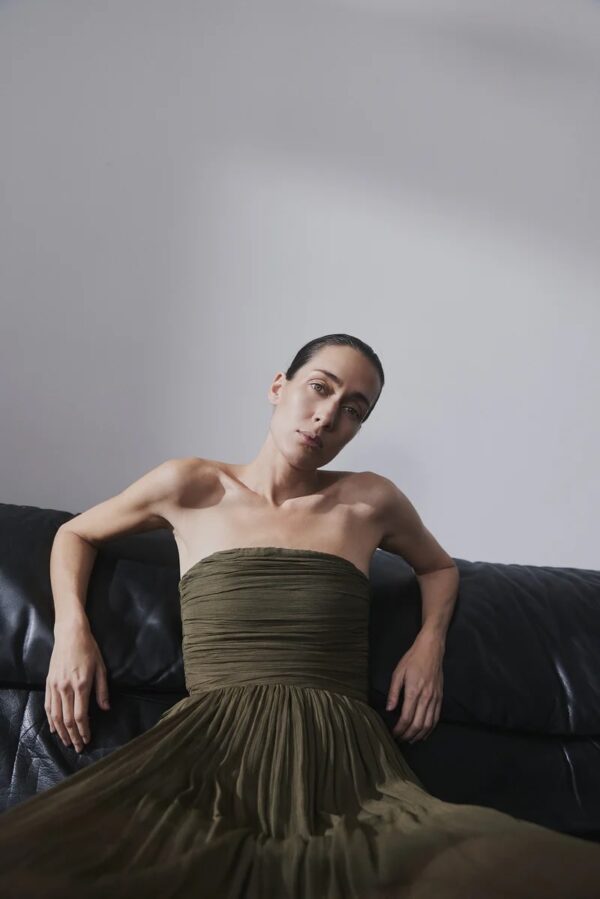 AMALFI DRESS, dark olive - Image 3