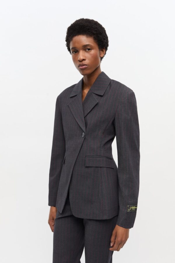 BLACK PINSTRIPE BLAZER, phantom - Image 2