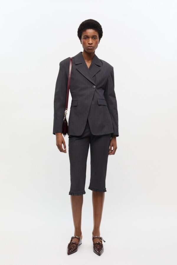 BLACK PINSTRIPE BLAZER, phantom