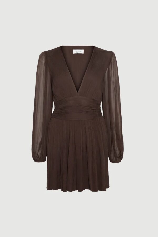 RIVIERA SHORT DRESS, dark brown