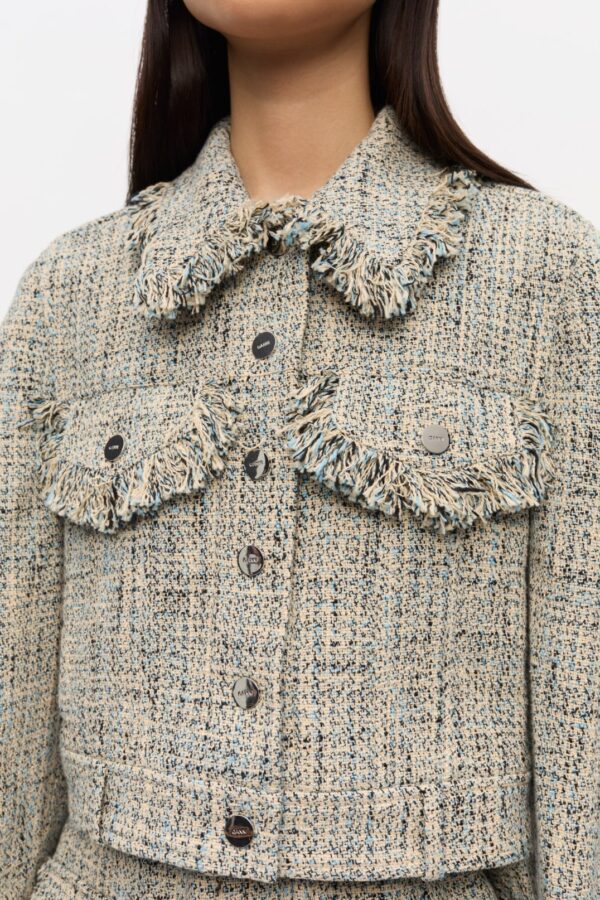 SHORT TWEED JACKET, alaskan blue - Image 3