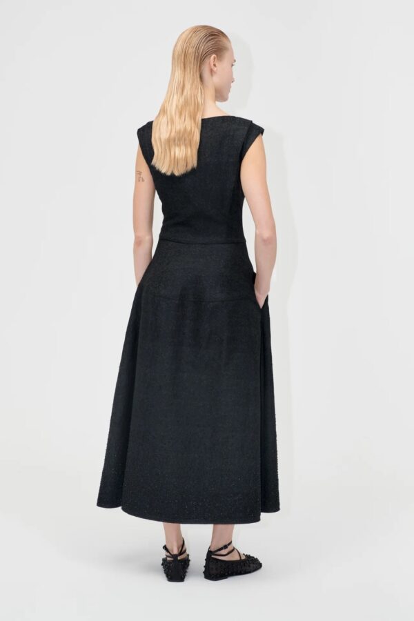 SLEEVELESS BOATNECK MIDI DRESS, gradient beads - Image 2