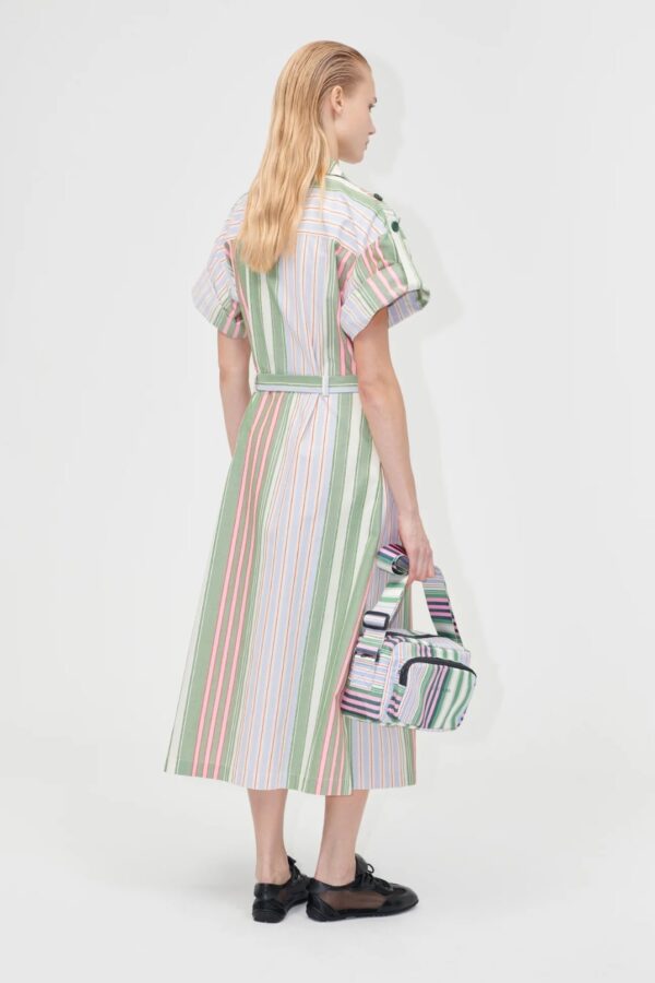 WORKWEAR MIDI DRESS, forest stripe - Image 2