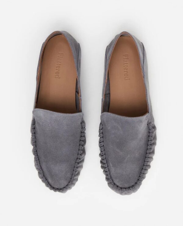 BON BON SUEDE LOAFERS, pearl grey - Image 2
