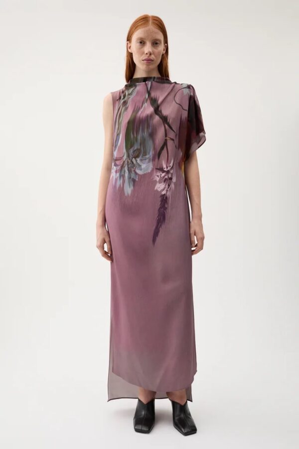 ALANA FLOWER DRESS, moonscape purple
