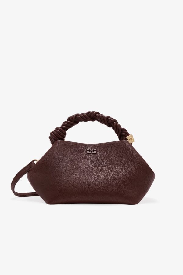 GRAINED BOU BAG SMALL, brown