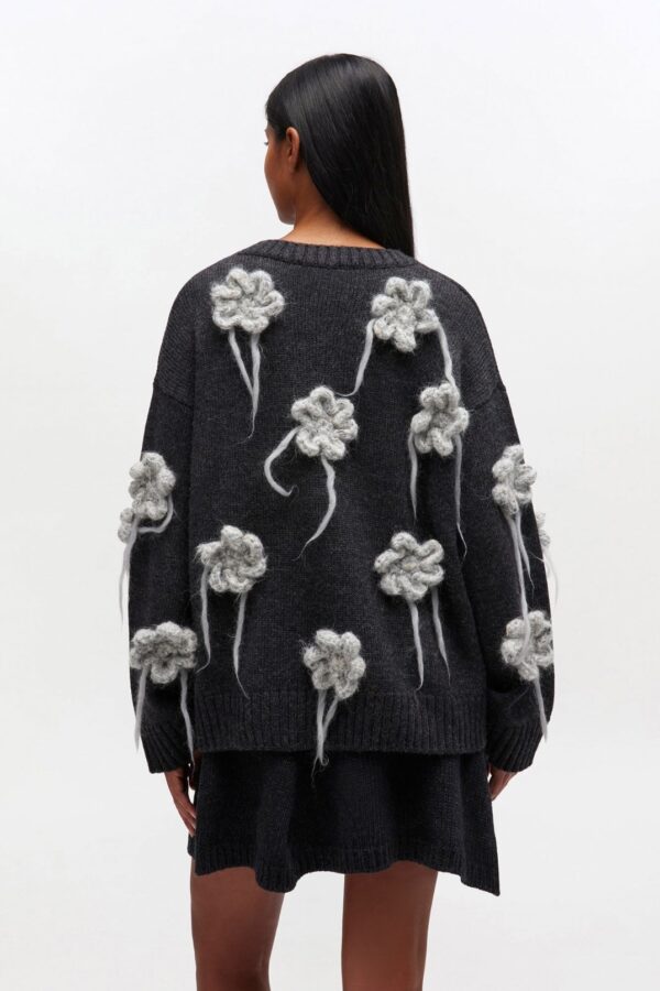 FLOWER CROCHET SWEATER, phantom - Image 2