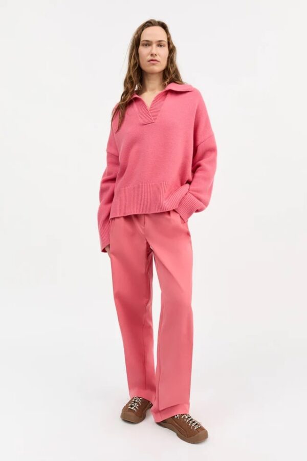 DEAN V-NECK JUMPER, hot pink