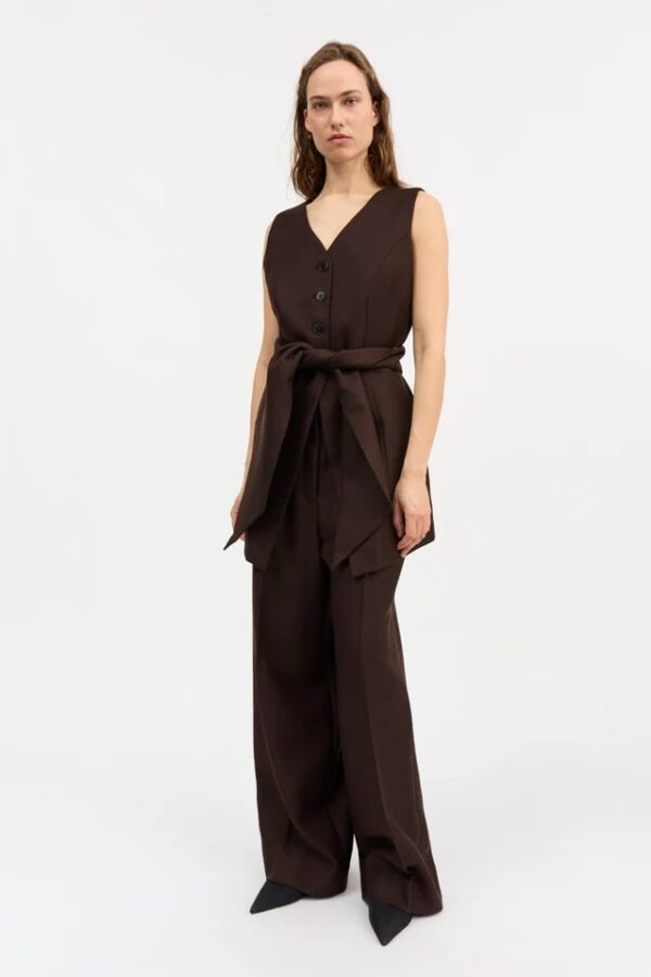 ERIN WAISTCOAT, dark brown - Image 3