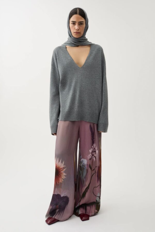 PHLOX KNITTED SWEATER, light grey melange