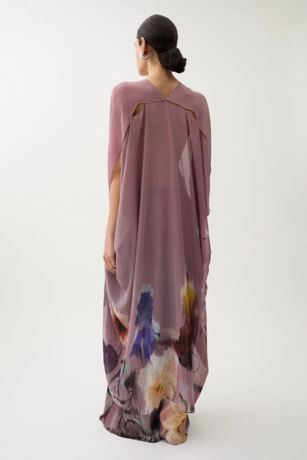 AGAVE FLOWER PAINT CAFTAN, moonscape purple - Image 3