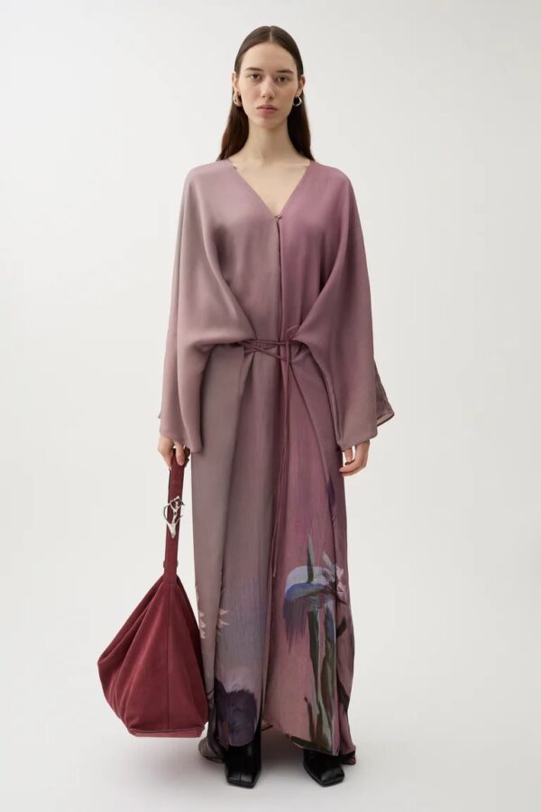 GLORIA FLOWER DRESS, moonscape purple