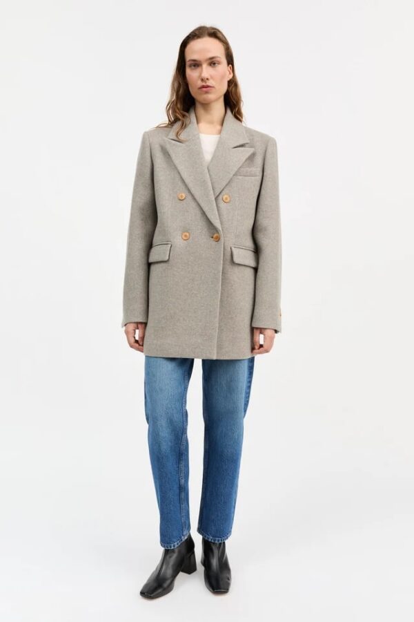 MICK BLAZER, warm grey twill