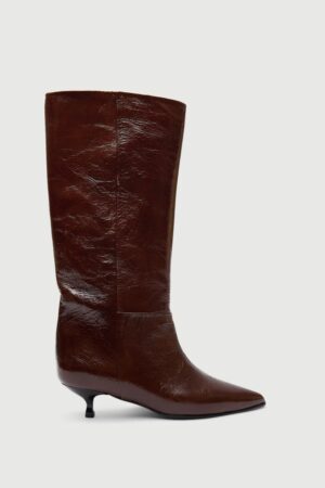 SYDNEY LEATHER BOOTS, glossy saddle - 39