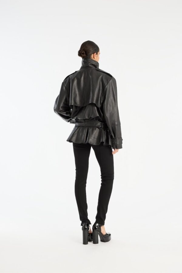 BIKER LEATHER JACKET, black - Image 3