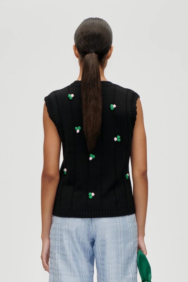 BUBBLE KNIT VEST, black - Image 2
