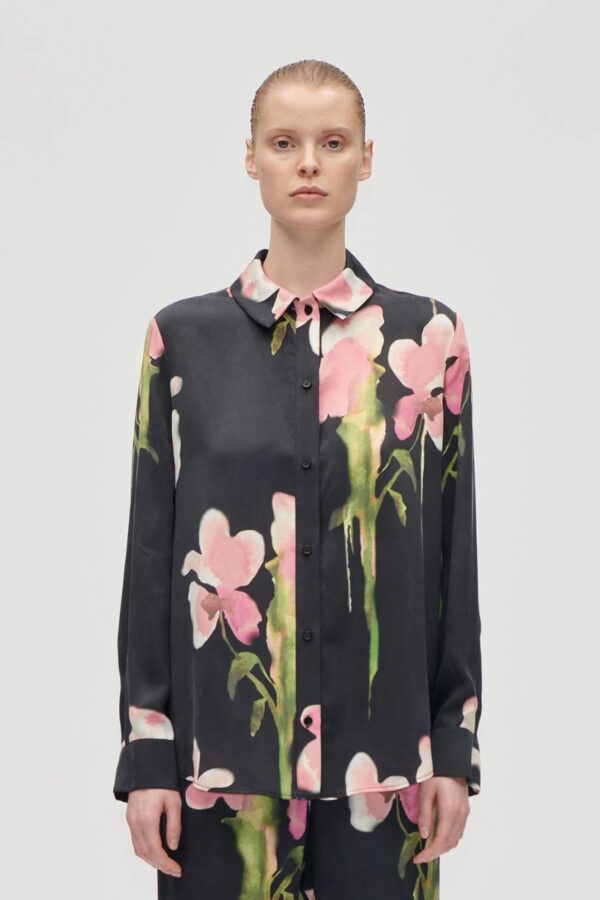 LONG SLEEVE SHIRT, melting flowers
