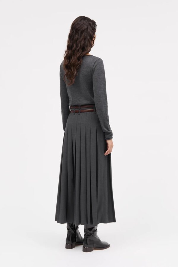NERIS-ATELIER SKIRT, dark grey melange - Image 2