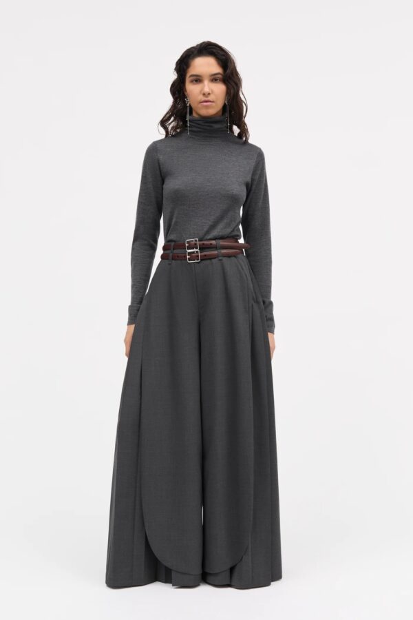 PHIA-ATELIER PANTS, dark grey melange