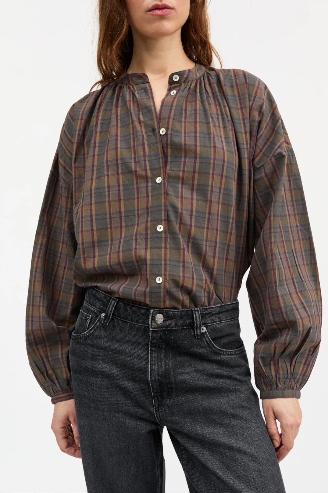 CILLA SHIRT, green/red check - Image 2