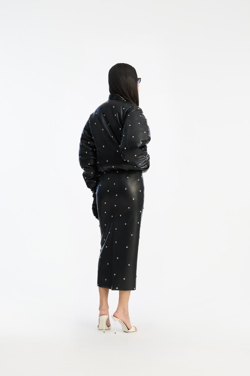 STUDDED PENCIL SKIRT, black - Image 2