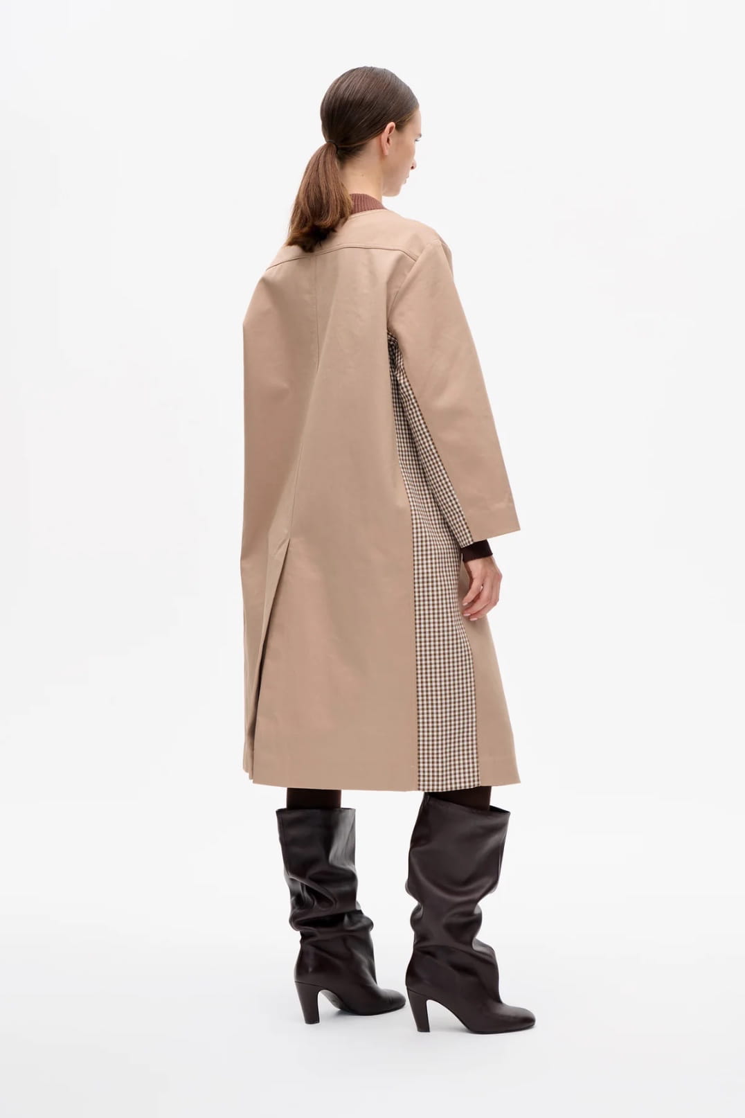 DAGNY COAT, portabella camel check - Image 2