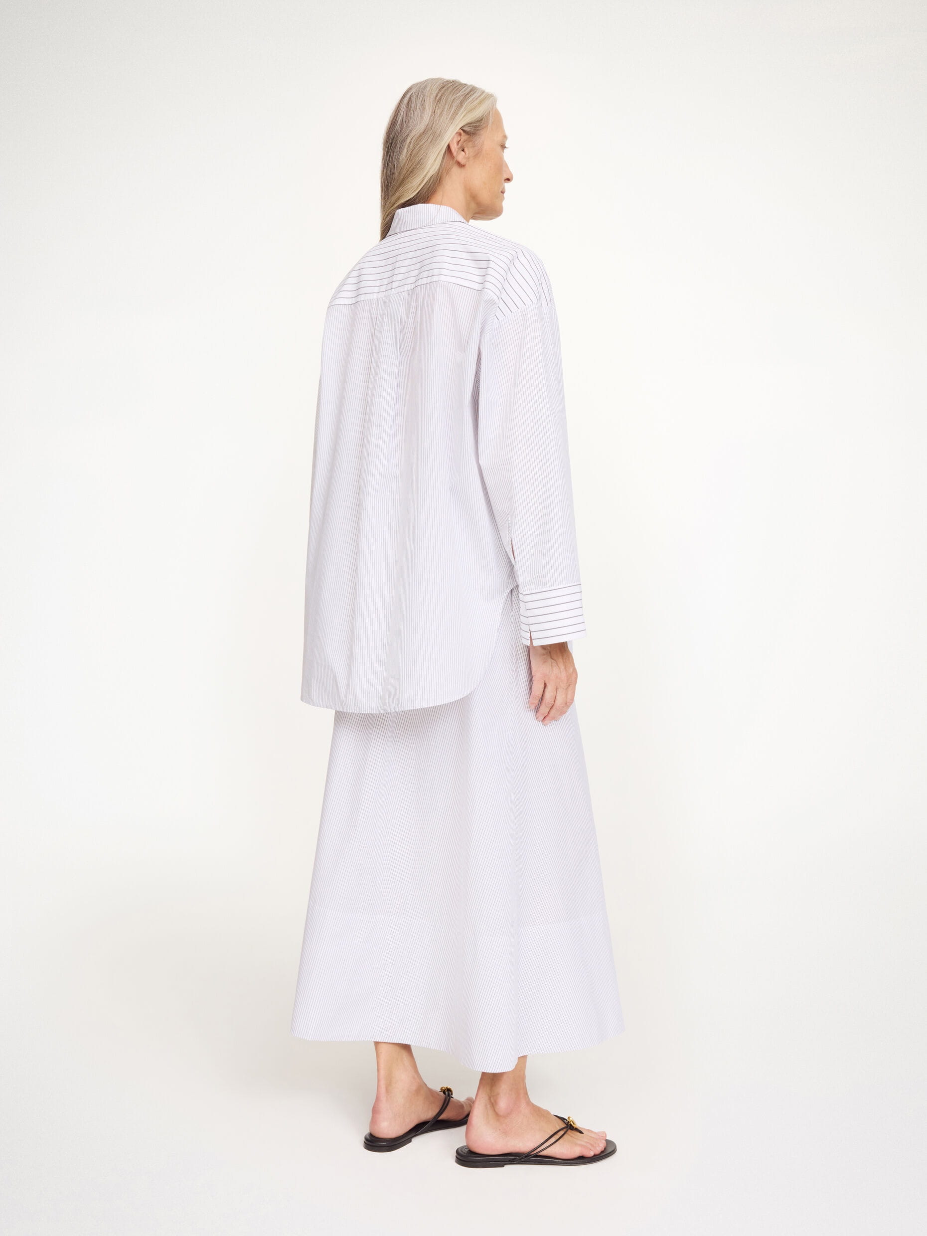 DERRIS ORGANIC COTTON SHIRT, black white mix stripe - Image 3