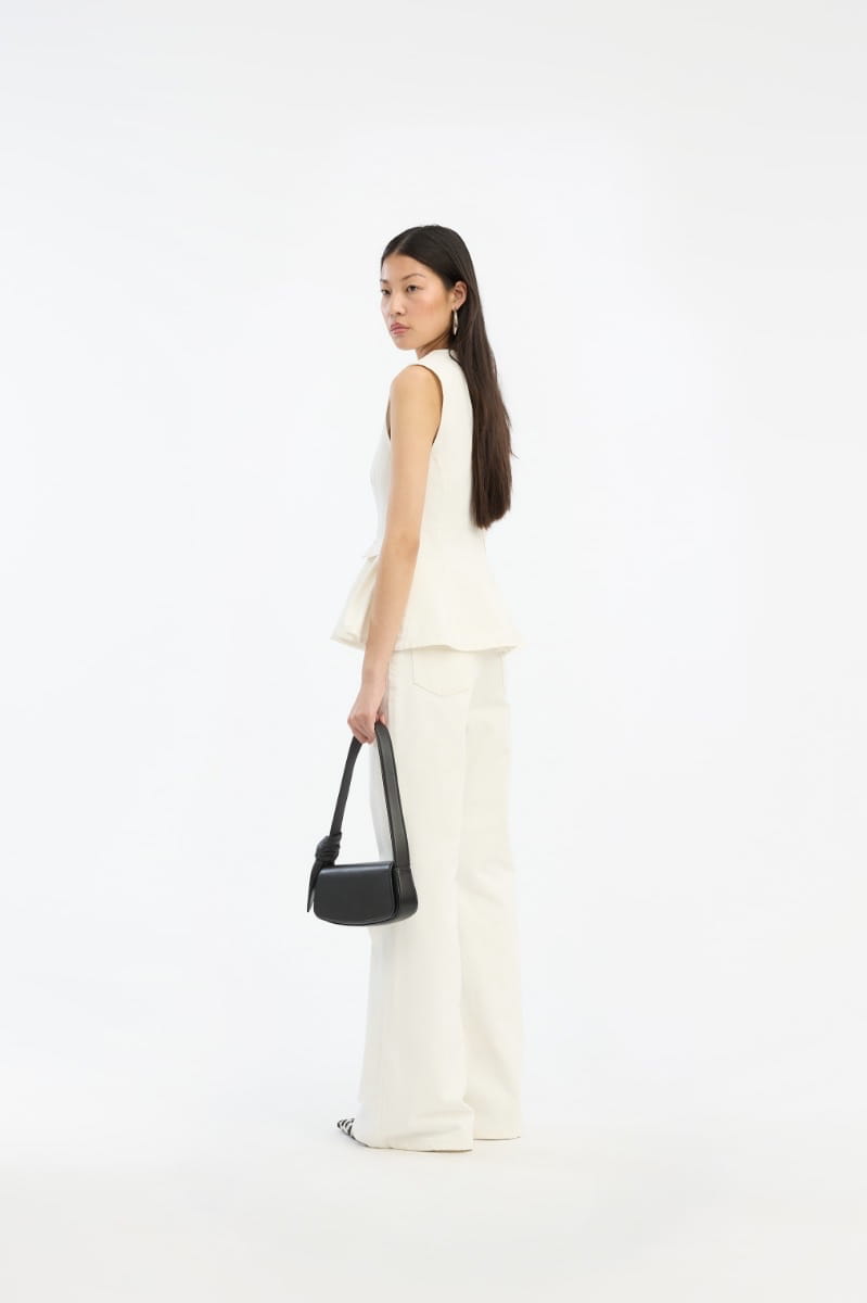 FLARED HIGHWAISTED JEANS, white denim - Image 2