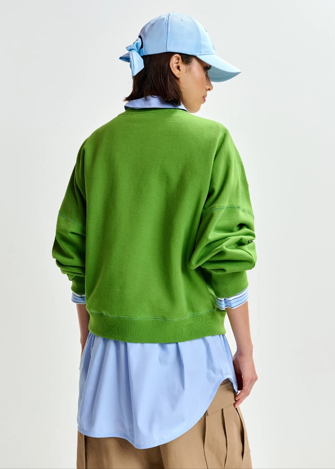 JAGA SWEATSHIRT, green/off-white - Image 3